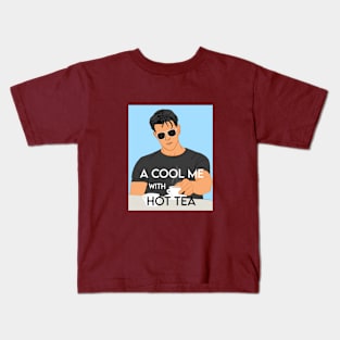 A man with hot tea ☕ Kids T-Shirt